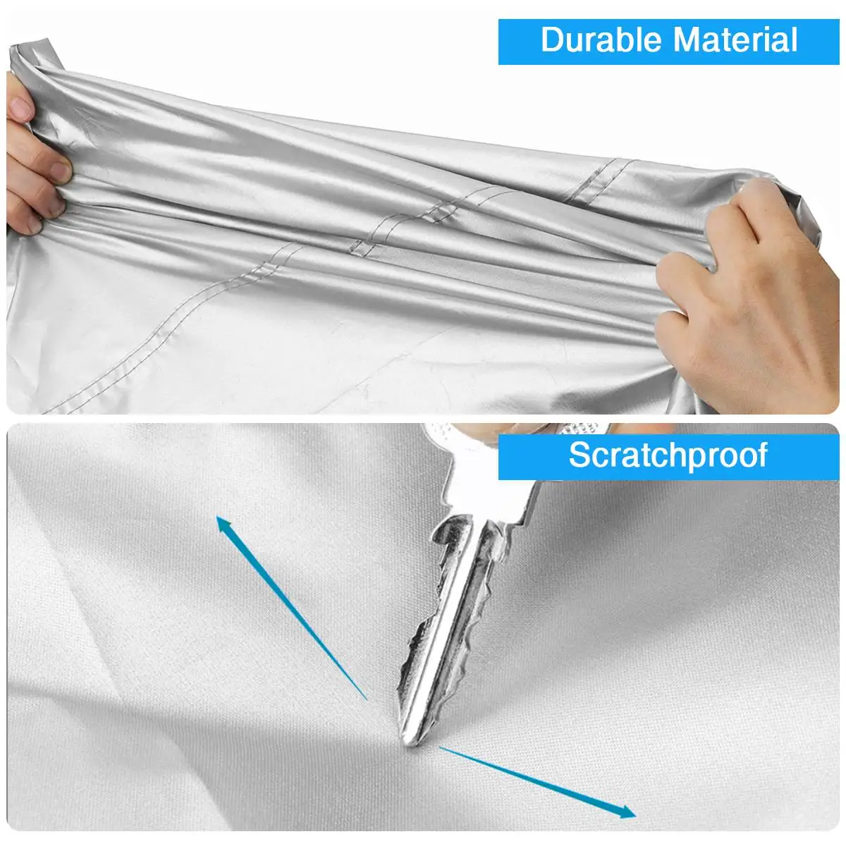 

Car Cover Outdoor Sedan Waterproof Windproof All Weather Scratch Resistant UV Protection Adjustable Buckle Straps for Sedan