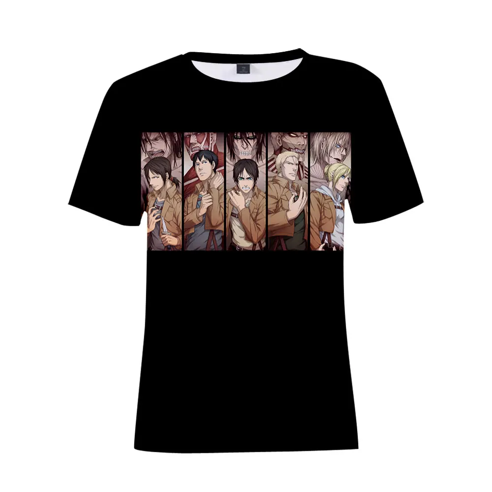 

Japan Anime Attack On Titan T Shirt Men Sleeve Short Tee Shirt Streetswear Harajuku T-shirt WomenTops Kids Cosplay Costume Tops