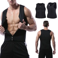 shapewear for men sweat shirt slimming vest neoprene zipper body shaper corset waist trainer men weightloss hot fat burner