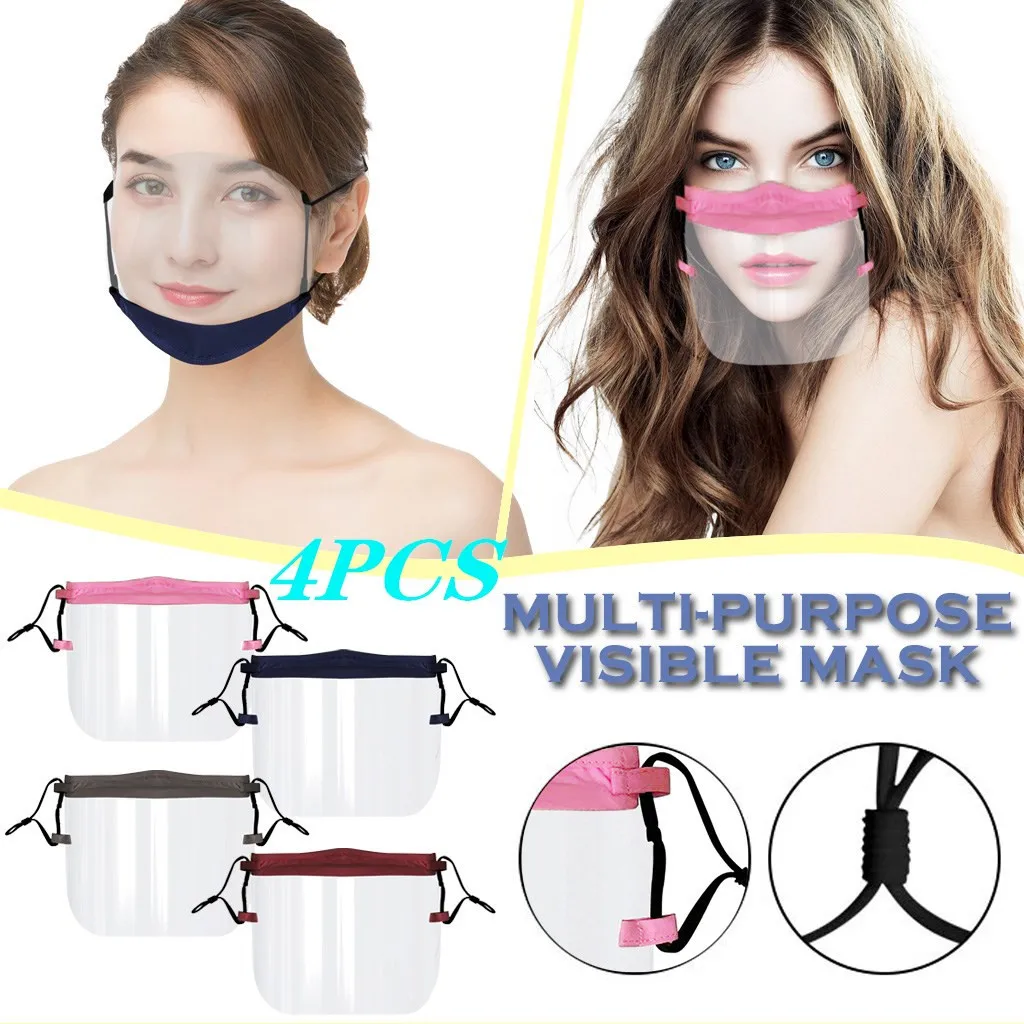 4 шт. прозрачная пластиковая маска для шеф повара|Маски вечеринки| |