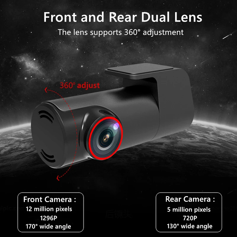 Ocare 170 градусов Автомобильный видеорегистратор HD 1080p WIFI камера навигатор DVR