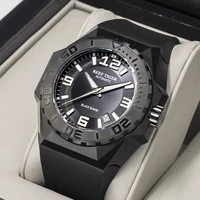 reef tigerrt top brand big sport watches all black dive watches automatic mechanical waterproof date watch rga6903
