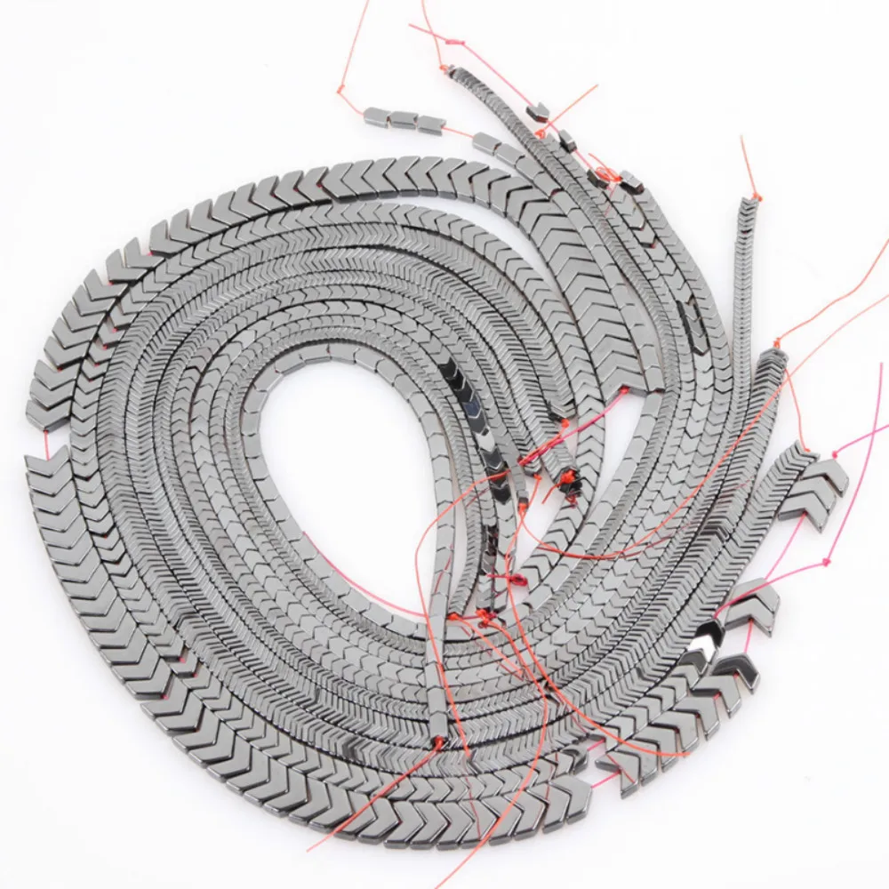 Бусины в форме буквы V из натурального камня 3-10 мм черные бусины стрелы Zong для