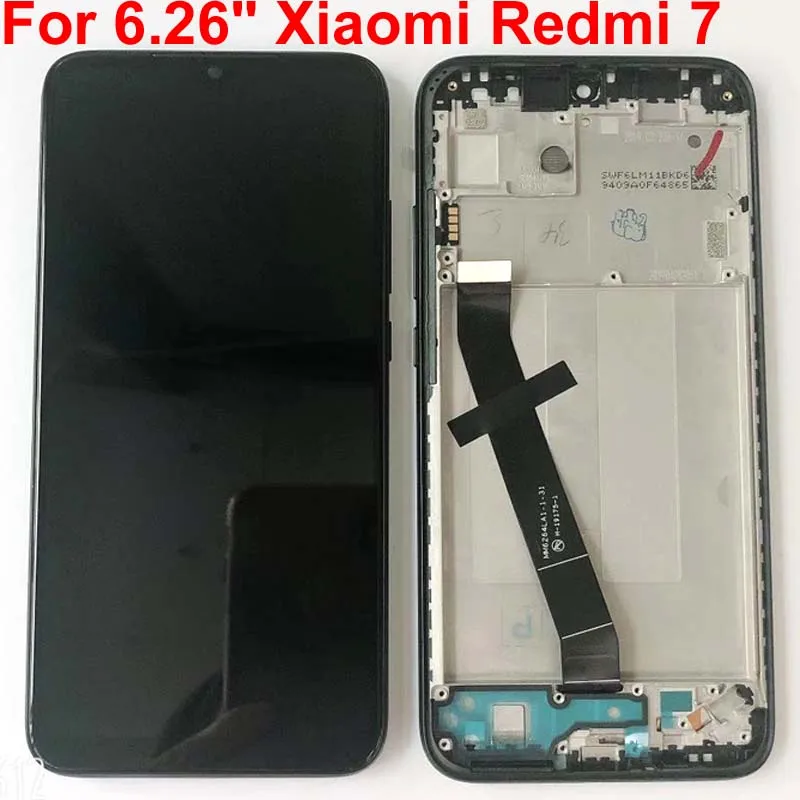 100% оригинальный новый для 6 26 &quotXiaomi Redmi 7 ЖК экран с рамкой + сенсорный дигитайзер