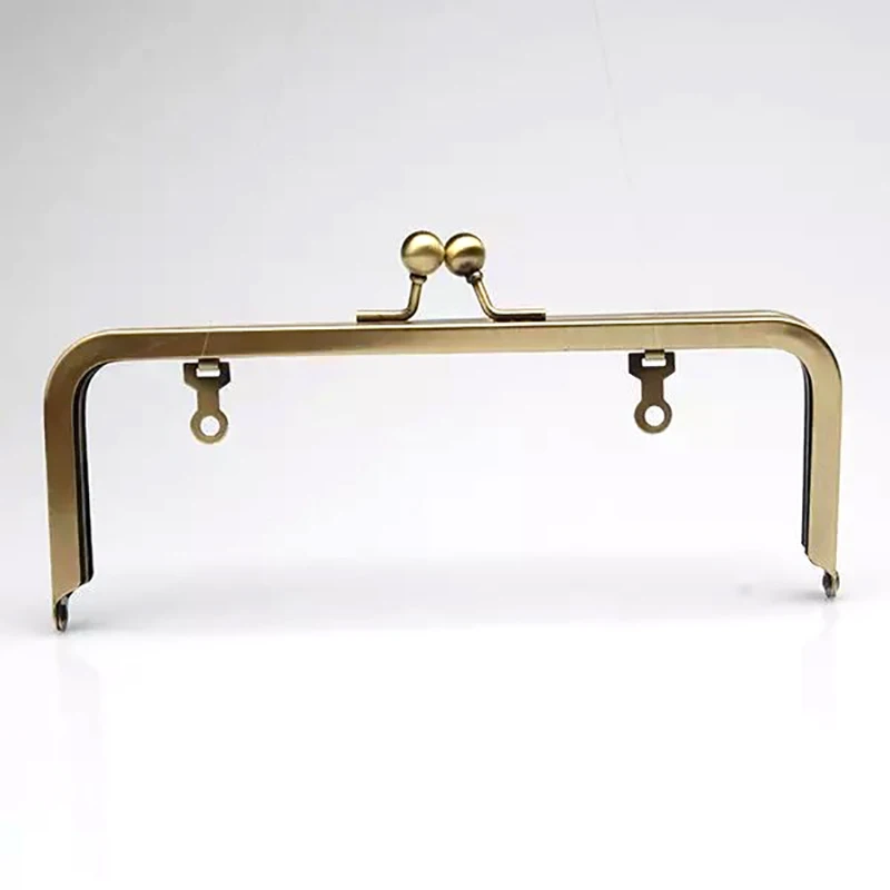 8 x 3 inch brass /Gold /Nickel purse frame with loops metal handle frame with standard ball clasp 12pcs/lot