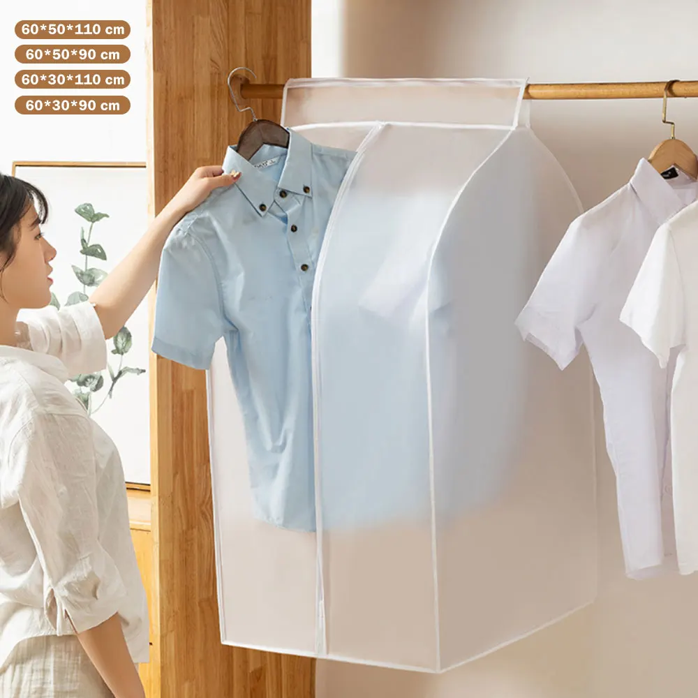 

Clothes Hanging Garment Dress Clothes Suit Coat Dust Cover Storage Bag Pouch Case Organizer Wardrobe Hanging Garment Cover