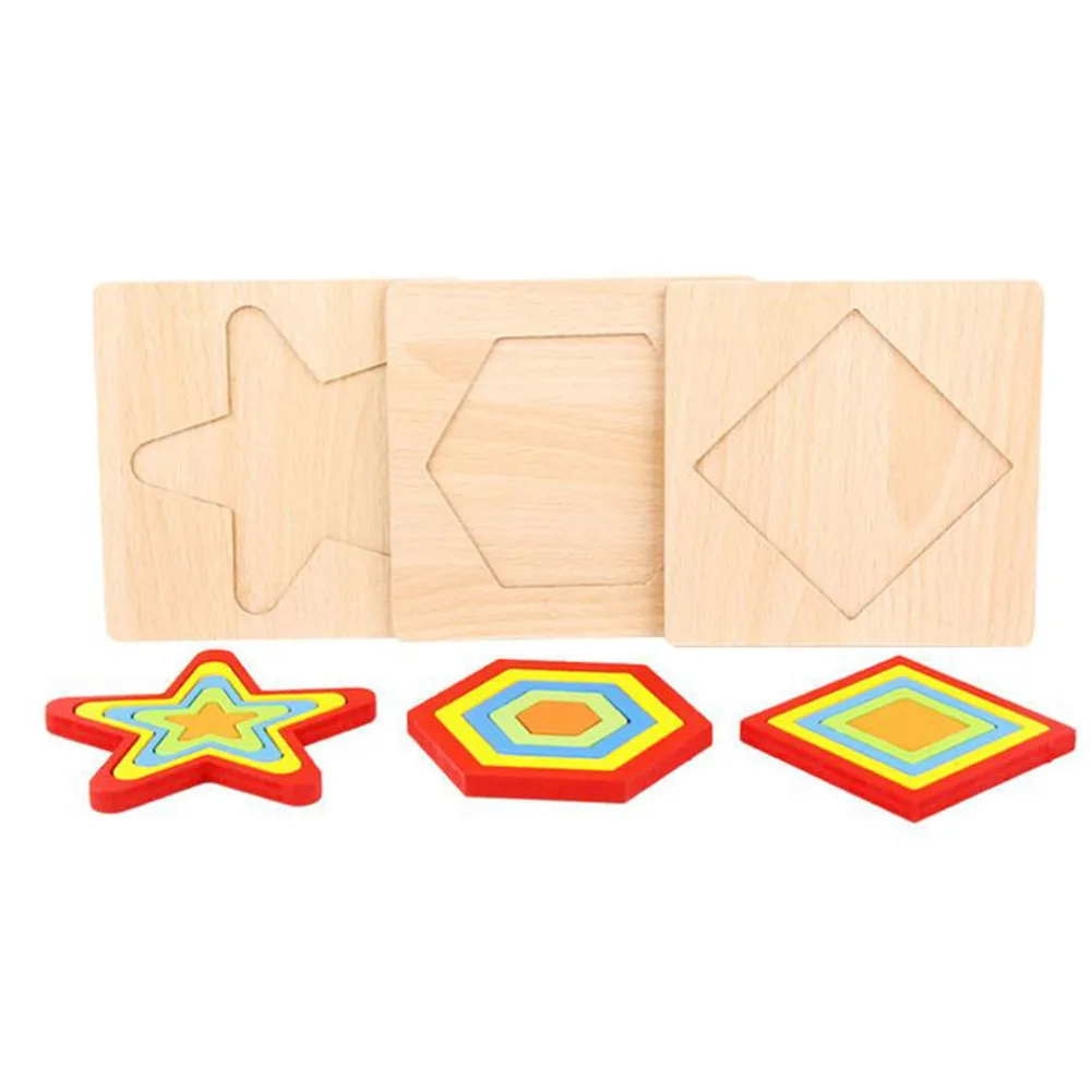 

2020 New Wooden Jigsaw Puzzle Board Set Colorful Baby Montessori Educational Toys For Children Learning Developing Toy