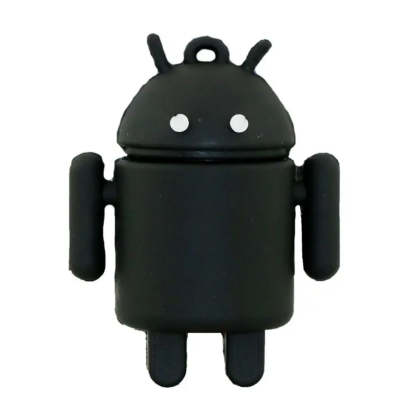 Реальная емкость флеш-накопитель мультфильм милый Android Робот 4 Гб 8G16GB USB флеш-накопитель Забавный BB8 Монстр карта памяти Флешка подарки - Цвет: 01 Black