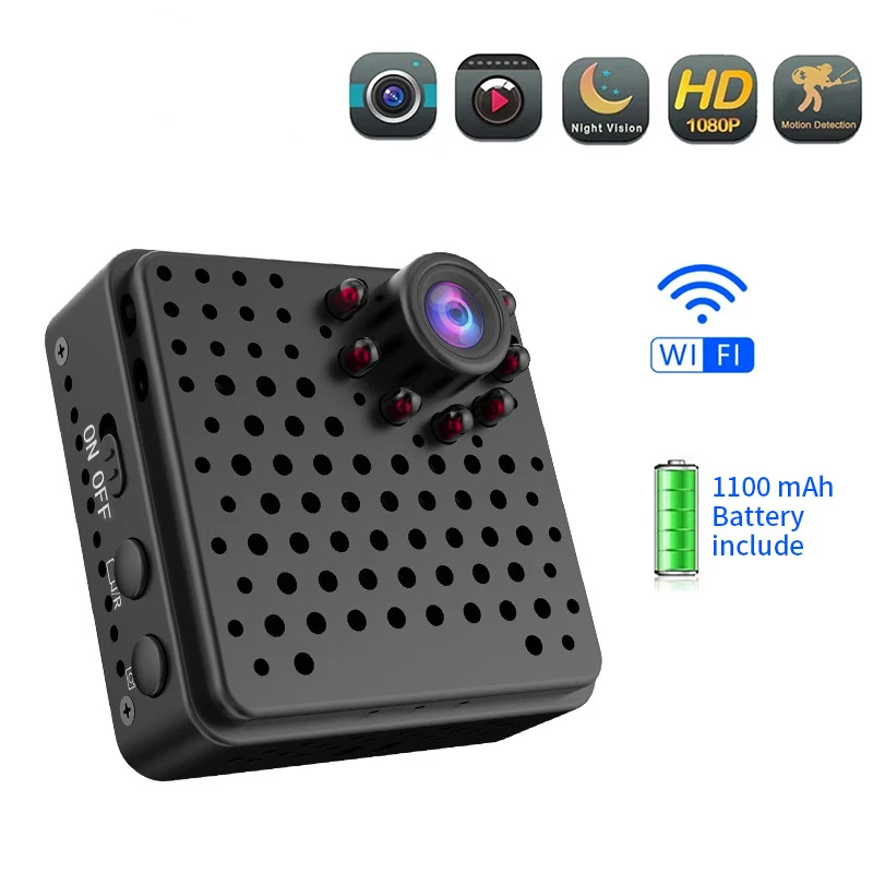 telecamera spia nascosta Mini videocamera Wifi Wireless Full HD 1080P sicurezza domestica Micro videocamera batteria visione notturna rilevazione di movimento AP Hotspot Camera