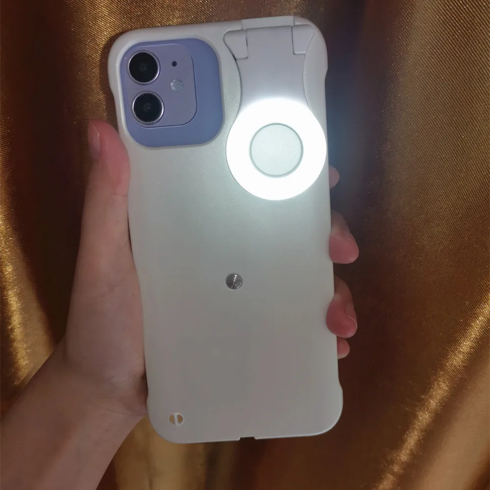 

For IPhone 13 Pro Max Light Case With Flash Led Fill Light For Shot Fashion Selfie Case For IPhone 11 12 Pro Max X XR Ringlight