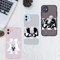 hunter x hunter anime japan phone case for iphone 12 11 mini pro xr xs max 7 8 plus x matte transparent pink back cover