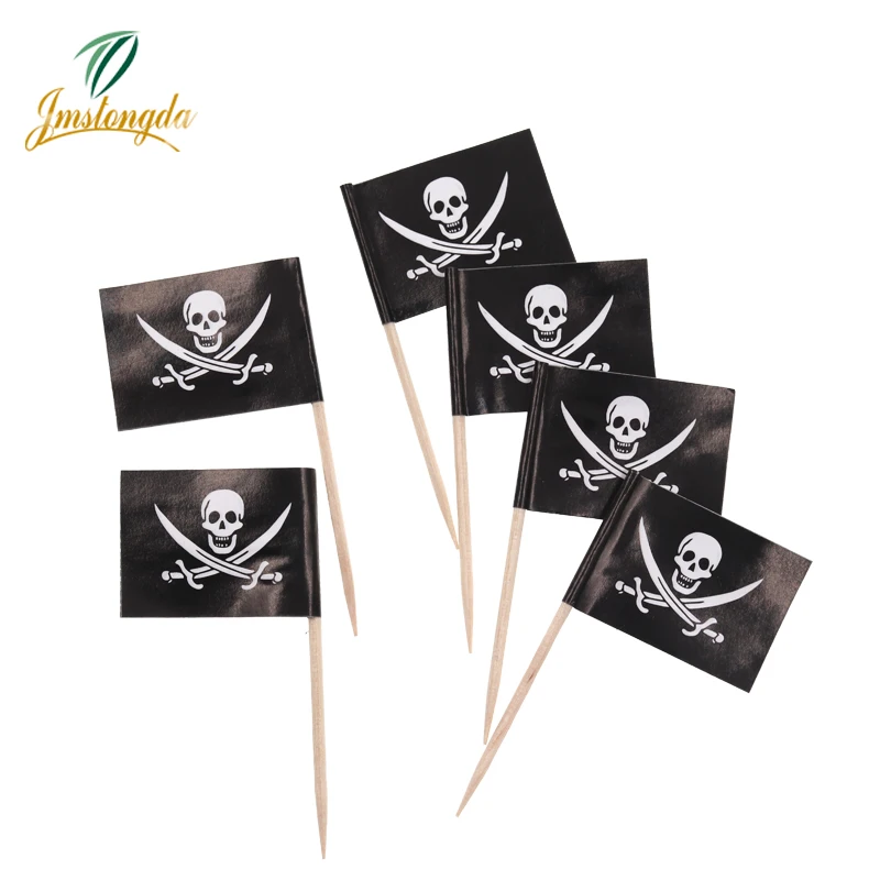1000 шт Мини двойной нож Пиратская бумажная еда выбирает ужин Шпажки для торта кекс