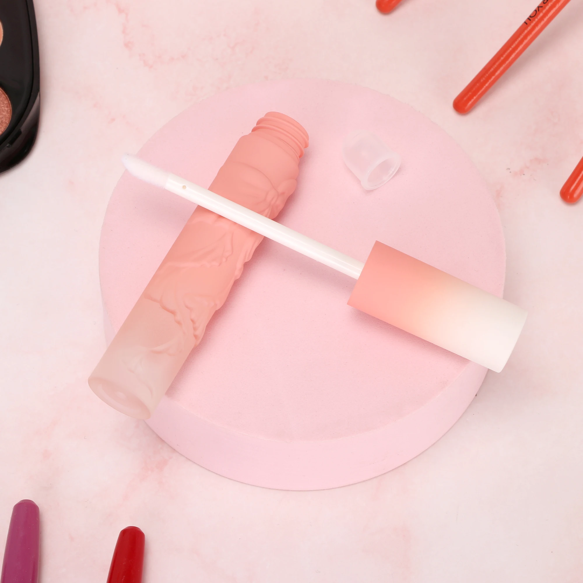 

5 Pcs Lip Gloss Tubes Container Fashion Embossed Bowknot Shaped Empty Cosmetic Container Tool Travel Bottle Refillable Bottle