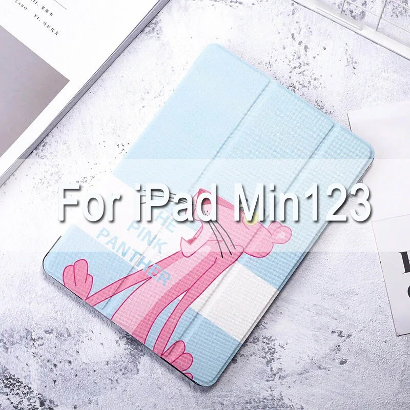 For iPad mini123 Ультратонкий чехол с мультяшным рисунком для ipad mini 5, автоматический режим сна и пробуждения, для ipad mini 1 2 3, 4, 5, чехол - Цвет: For iPad mini123