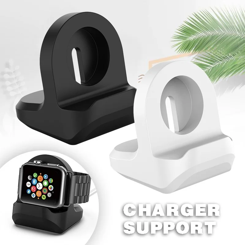 Силиконовая док станция для Apple Watch 1/2/3/4 держатель поддержка зарядного кабеля (не