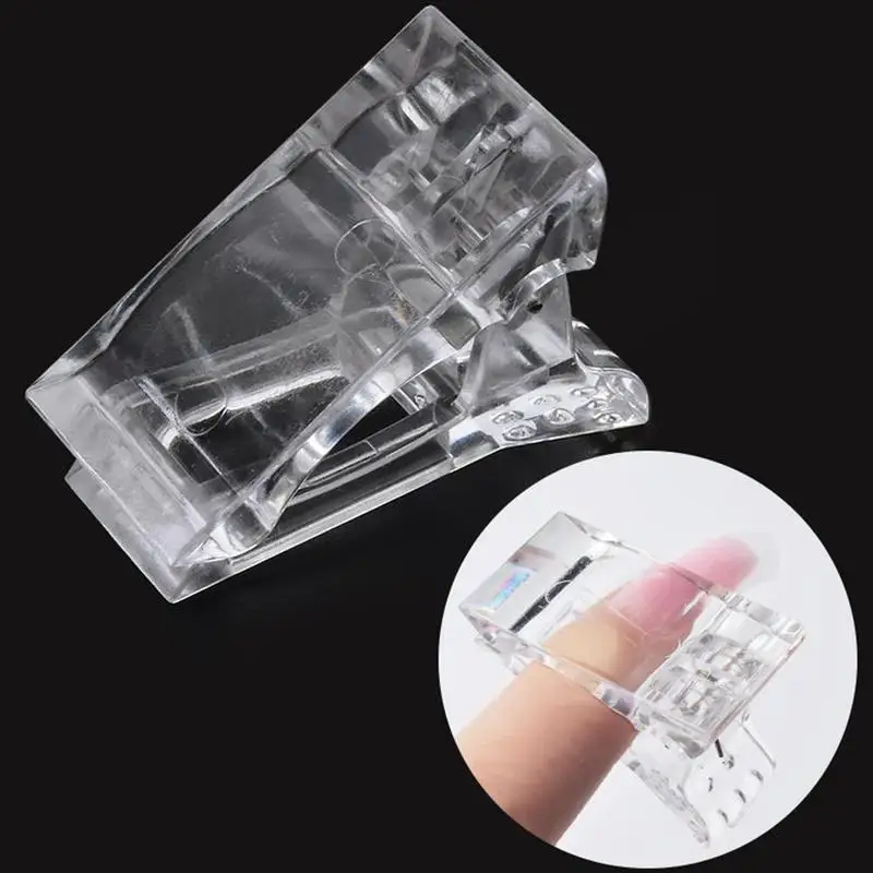 

5pcs Nail Clip Acrylic Nail Plastic Finger Polish Extension Tips Quick Building Mold UV Gel LED Manicure Art Builder Tools