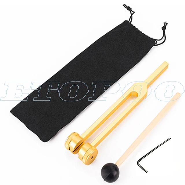 128C gold Алюминиевая цветная медицинская тюнинговая вилка 128Hz/128C 512HZ 265HZ тюнинговая деревянная акустическая лабораторная вилка - Цвет: 128C gold