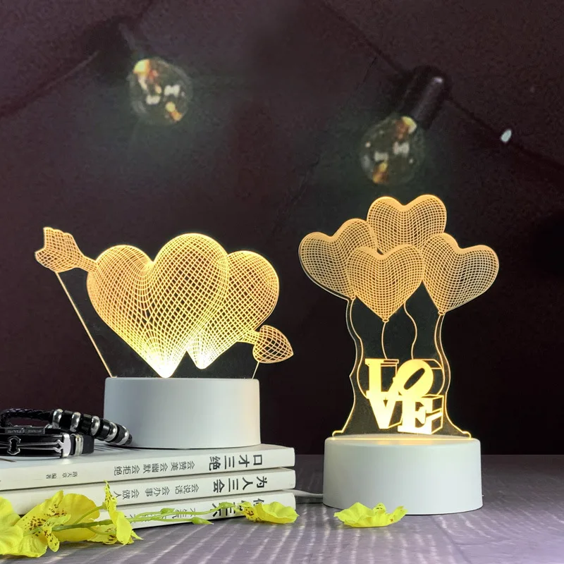 

3d Little Night Lights Creative Cartoon Usb Table Lamp