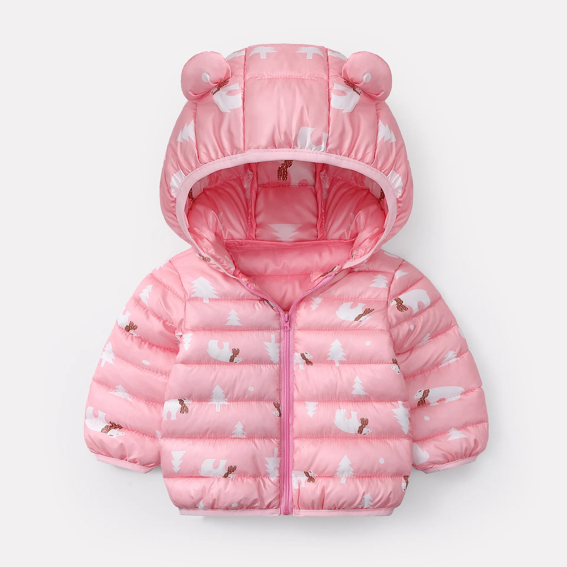 LOOZYKIT рисунок с милым медведем детское зимнее пальто Детская куртка для мальчиков