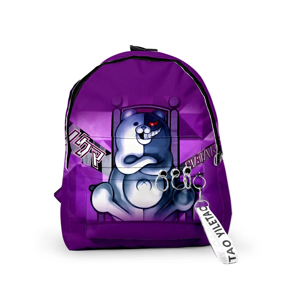 Сумка для отдыха в стиле данганронпа школьный ранец с цепочкой ключей 3D принтом