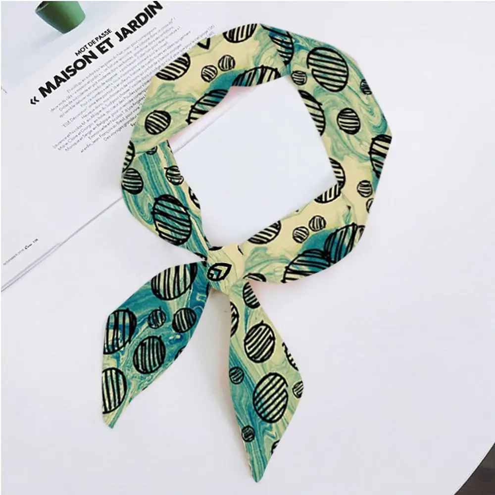 

New Silk Small Scarf Women Fashion Scarf Hair Bag Handle Decoration Tie Multifunction Hand Ribbon 95*5 cm
