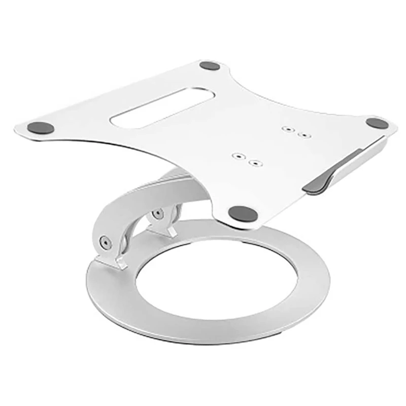 

Aluminum Alloy Laptop Liftable Stand, Free Adjustable Angle Notebook Bracket with Slide-Proof Silicone Silver