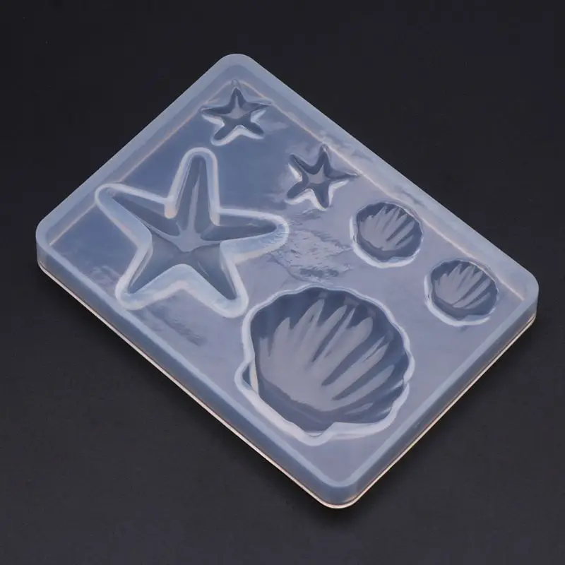 Silicone Mold Sea Shell Starfish DIY Epoxy Resin Jewelry Making Pendant Cake Decoration Mirror Crystal Handmade Crafts Gifts | Украшения и