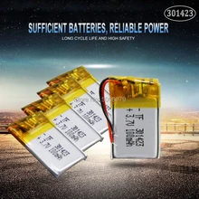 10 шт. 3 7 в полимерная литиевая батарея 301423 для MEIZU MP3 smart wear Bluetooth