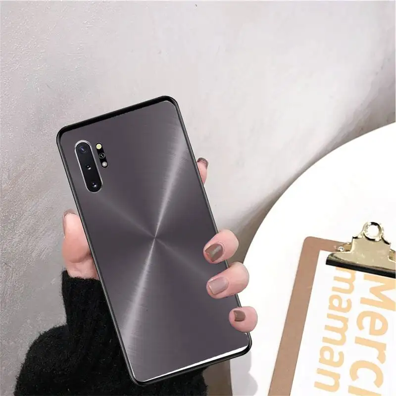 

Brushed Metal Texture Phone Case For Samsung Note8 9 10 20 case for Note10Pro 10lite 20ultra M20 M31 Funda Case