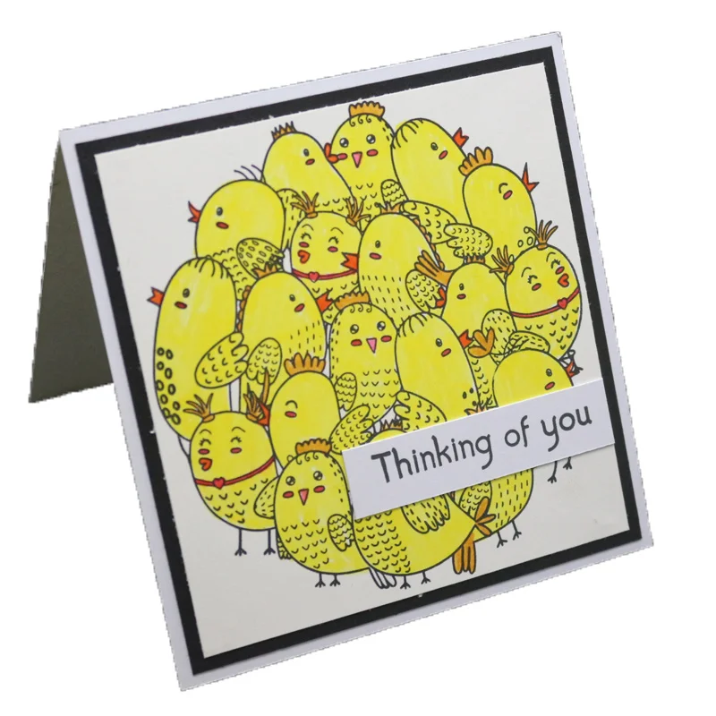 Мультяшные прозрачные штампы для скрапбукинга животные курица прозрачный штамп