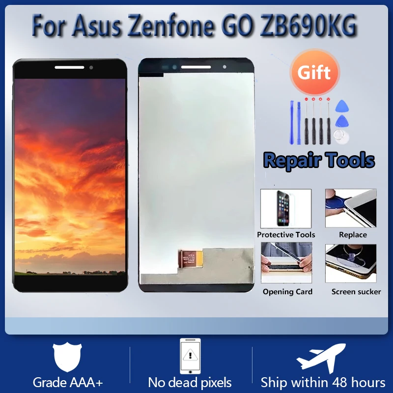 

6.9-inch for ASUS ZenFone Go ZB690KG LCD screen assembly touch glass, with repair parts digitizer touch screen sensor