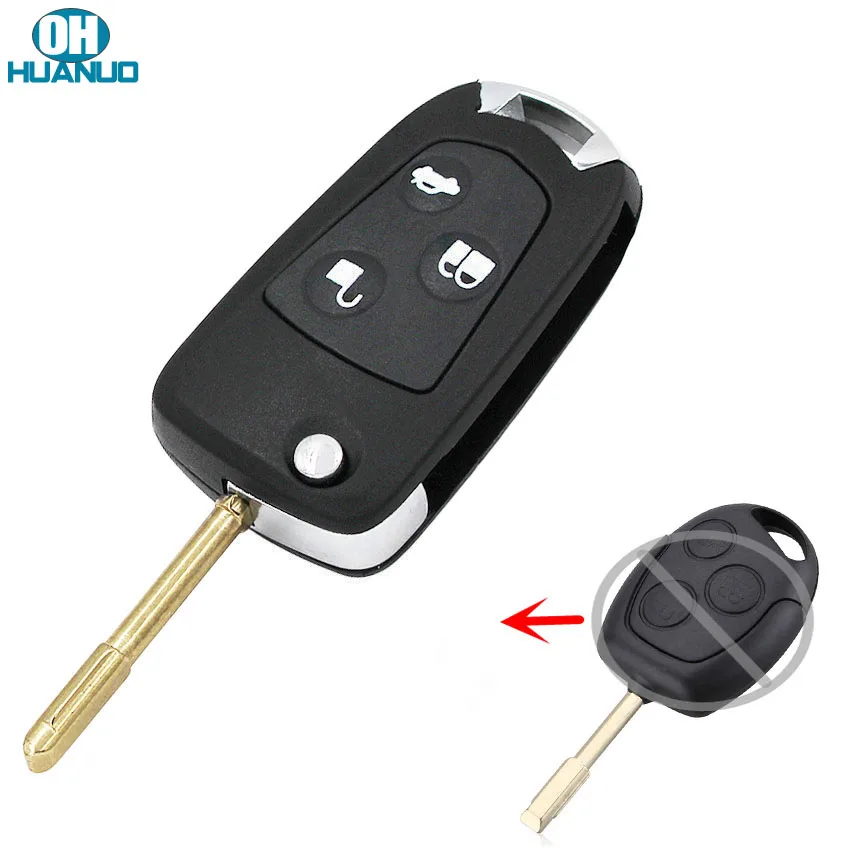 Распродажа! 3 кнопки дистанционного складывания флип чехол для ключей Fob Ford Focus KA