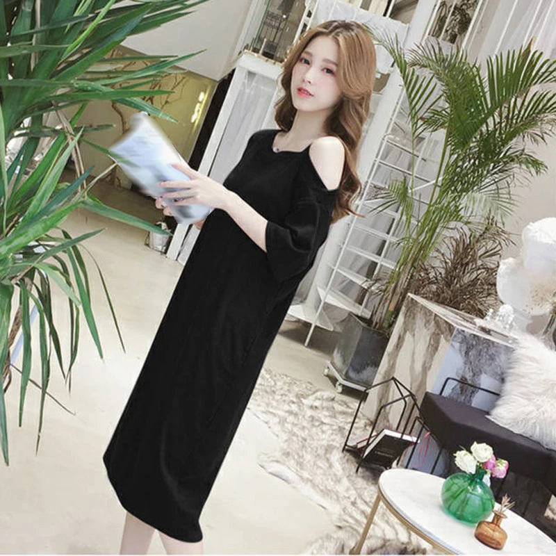 

Summer Women Loose Solid Color O-Neck Dress Sexy Ladies Casual Short Sleeve Vestidos