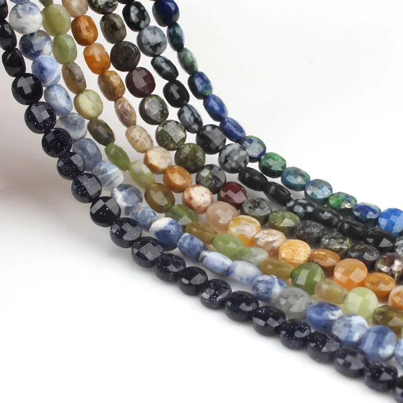 4x4 мм натуральный граненый африканская бирюза песчаник круглый камень