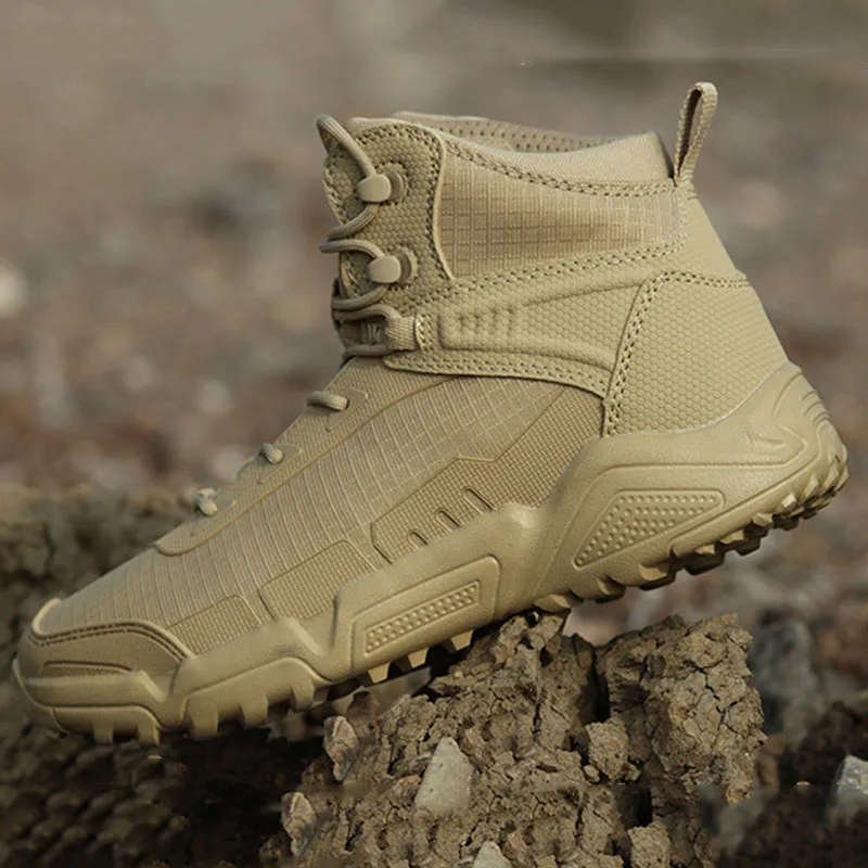Men Women Outdoor Tactical Military Boots Non-Slip Breathable Light Combat Desert Sneakers Climbing Hiking Training Sports Boots