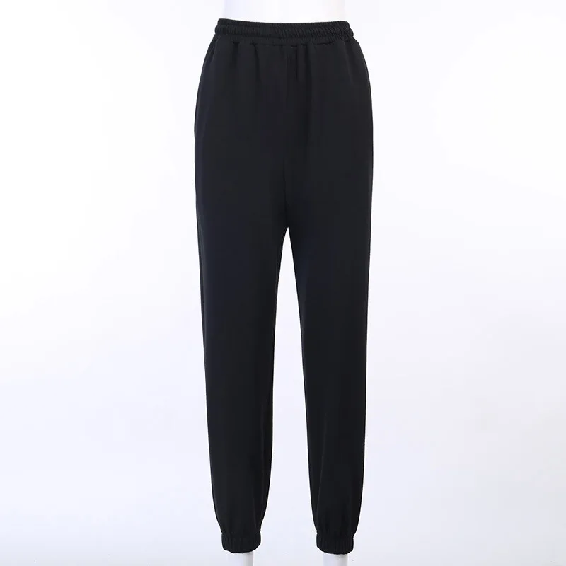 

New 2020 Women Fashion High Waist Casual Black Women Pants Fashion High Street Trousers