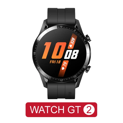 Black Смарт-часы huawei GT 2, Bluetooth 5,1, умные часы, 14 дней работы от батареи, телефонный звонок, частота сердечных сокращений для Android iOS - Цвет: Black