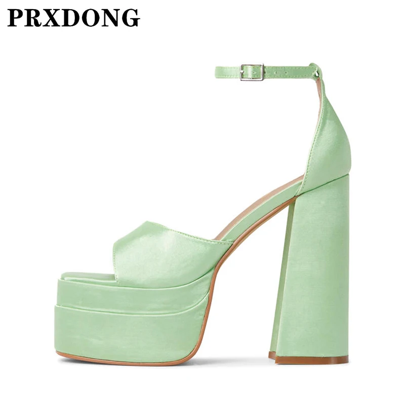 

2022 New arrival women sandals summer shoes sexy high heels thick platform black red dress party wedding shoes gladiator sandals