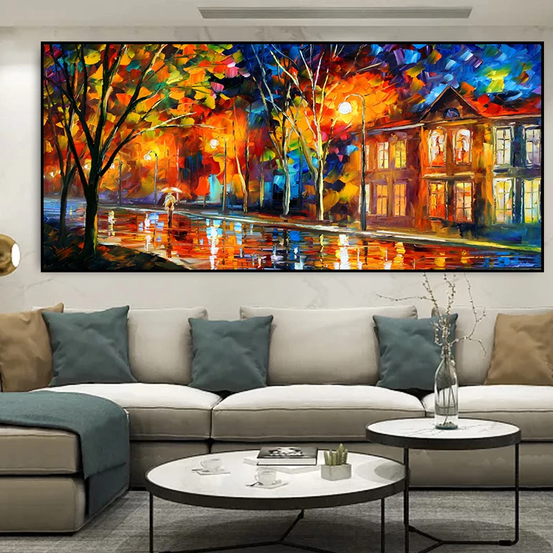

Modern Abstract Walking Down The Street Oil Painting Canvas Painting Nordic Print Poster Wall Art Picture Living Room Home Decor