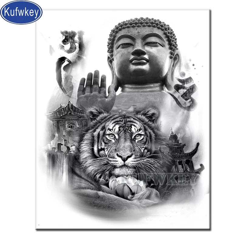 2019 новая Алмазная мозаика Будда Тигр 5d &quotсделай сам&quot алмазная живопись полная