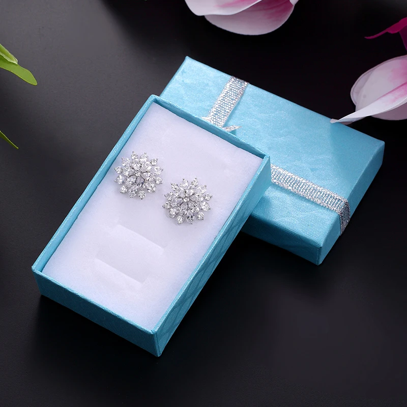 Самые продаваемые свадебные украшения роскошные Прозрачные Серьги в виде