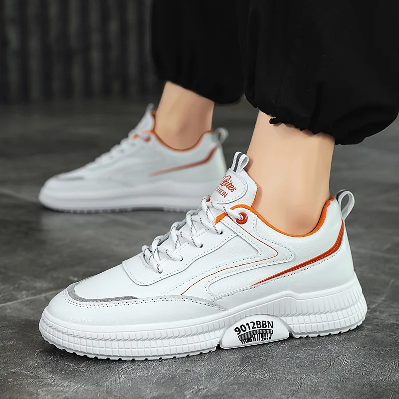 

2020 Autumn Men's Outdoor Casual shoes off white Lace-Up Men Waterproof Wear-resistant Comfortable Breathable Walking Sneakers