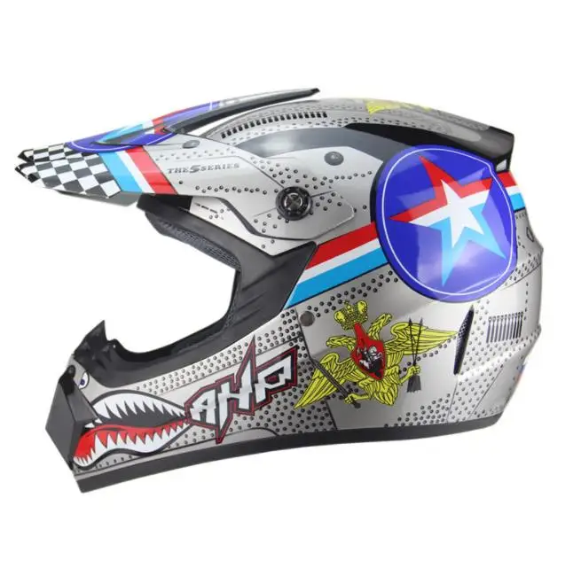 helmet 5 Полностью черный ребенок латка детская крест тела защиты брони Moto шлем DH MX жилетка для маунтинбайкинга Броня колена защита для локтей защита головы - Цвет: helmet 5