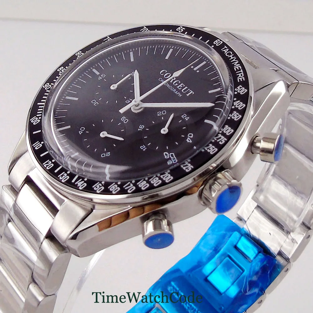 Мужские кварцевые наручные часы с хронографом из нержавеющей стали 40 мм |