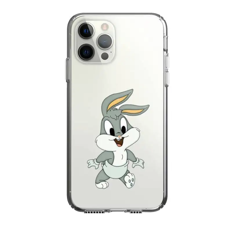 

Bugs Bunny Phone Case For Iphone 5 6 7 8 11 12 Plus XR X XS SE2020 11/12PRO Max Transparent Cases