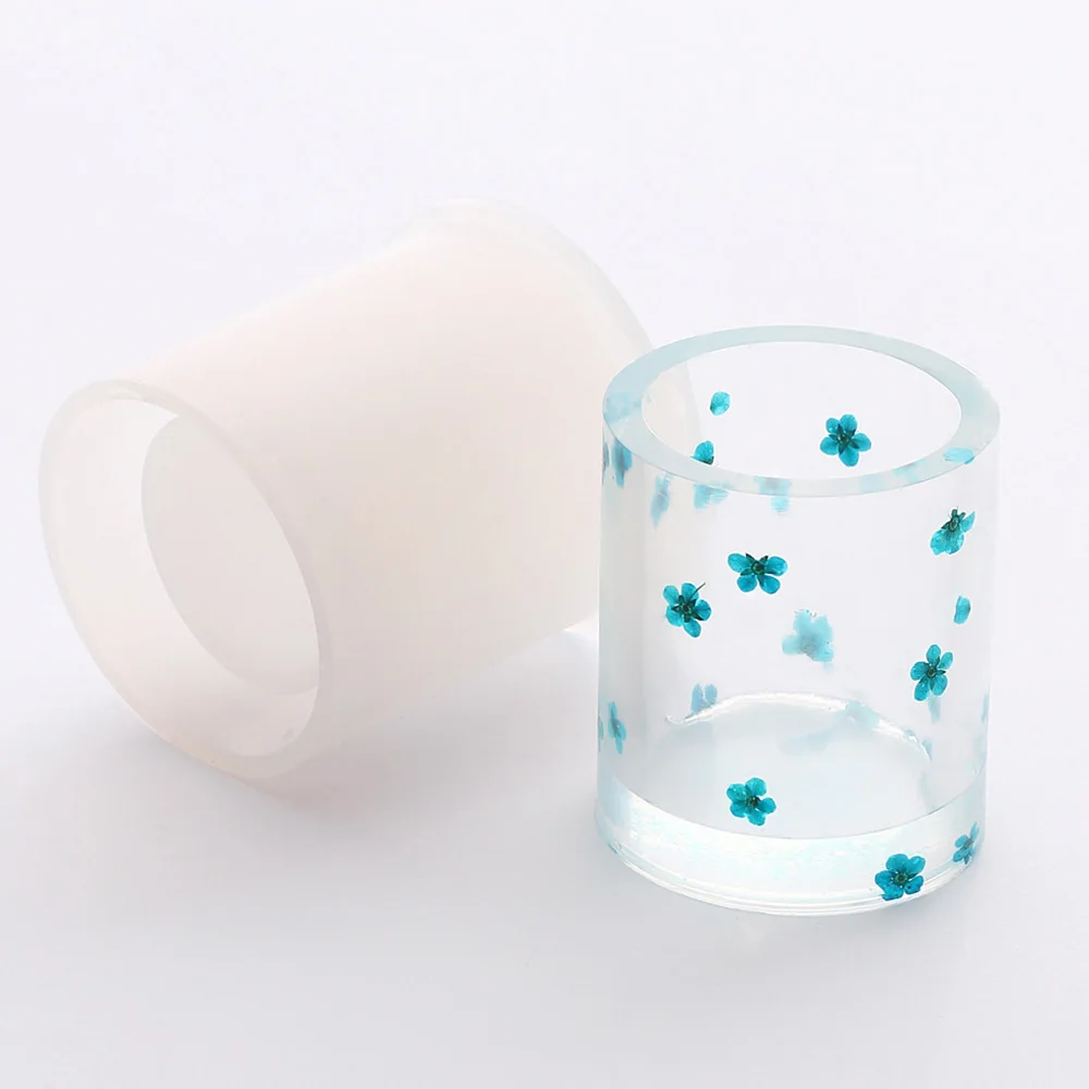 1 шт. силиконовая подставка для ручек формы круглые/квадратные чашки DIY цветочный