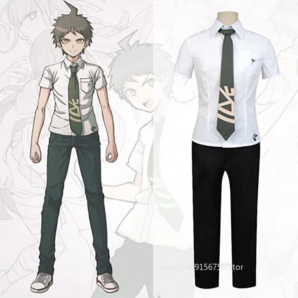 

Anime Super Danganronpa 2 Hajime Hinata Cosplay Costume Dangan Ronpa Hajime Hinata Uniform Wig For Men Halloween Outfit