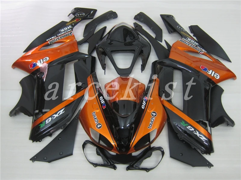 

Комплект обтекателей для мотоцикла kawasaki Ninja ZX6R 636 2007 2008 07 08 6R, черный, оранжевый