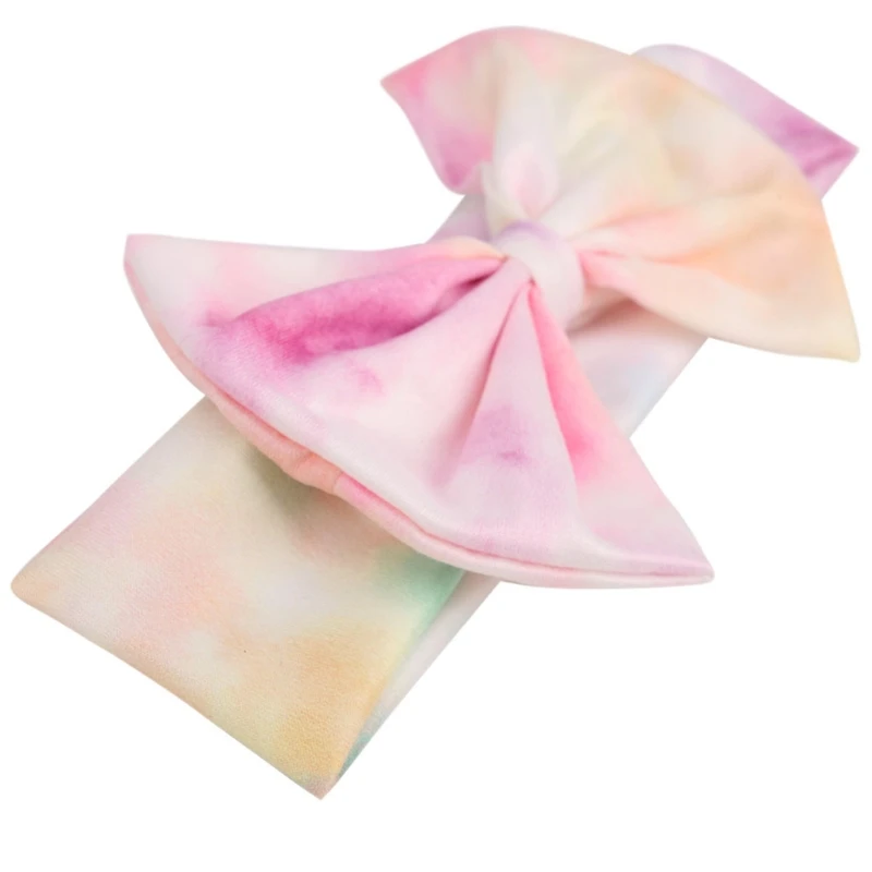2 uds beb&eacute; gradiente impreso recibir manta cinta para cabeza de Swaddle diadema para el pelo diadema accesorios de fotograf&iacute;a reci&eacute;n nacido-5