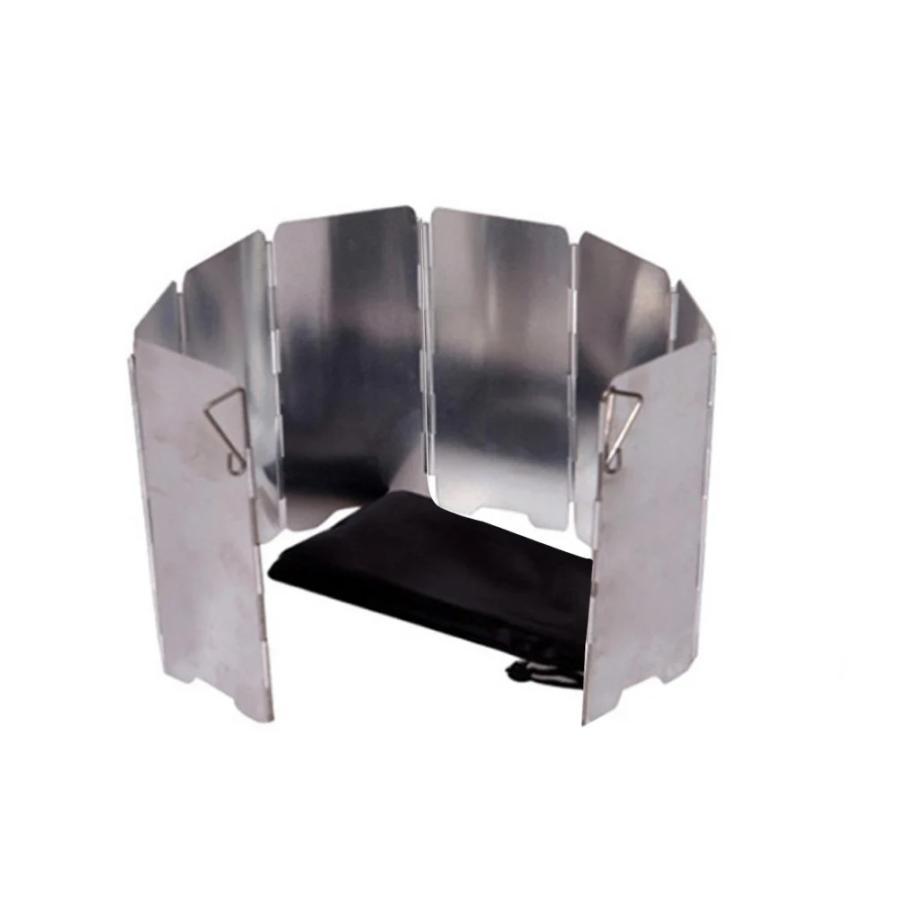 

8/9/10Pcs Plates Foldable Outdoor Camping Cooker Wind Screen Gas Stove Windshield Tools LDF668